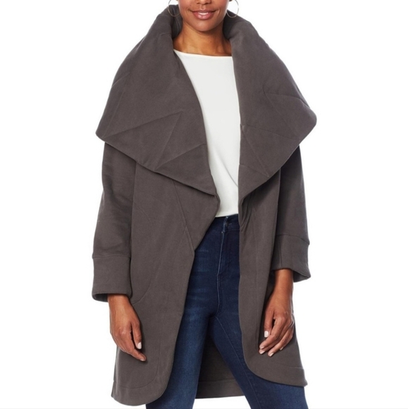 Bagatelle Collection Wrap Coat Women's Size M/L Olive Green Office City Cape - Picture 1 of 10